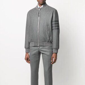 THOM BROWNE Stripes On The Sleeve Jacket In Grey